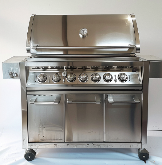 Özel Barbekü Gaz Grill 3 Brülörler Parçalar Tramvay Kömür Izgara Sigara Sigara içen Kızılötesi Yan Burun